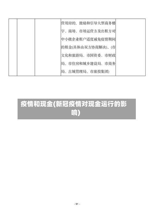 疫情和现金(新冠疫情对现金运行的影响)