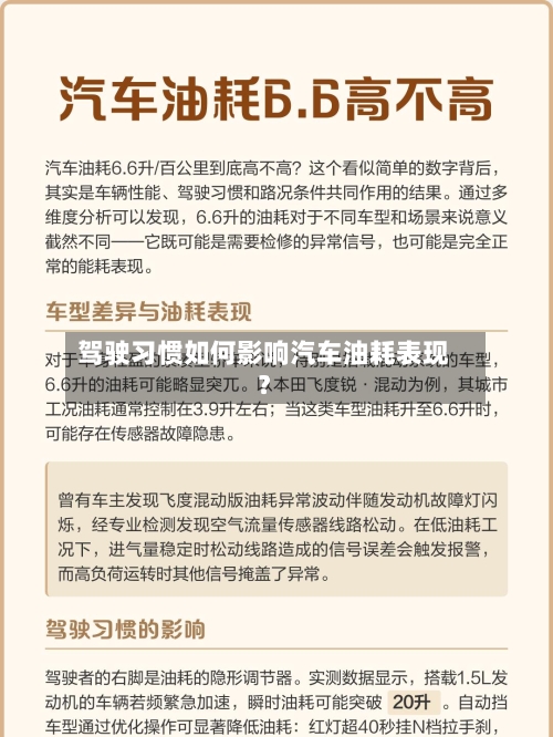 驾驶习惯如何影响汽车油耗表现?-第2张图片