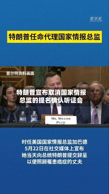 特朗普宣布取消国家情报总监的提名确认听证会