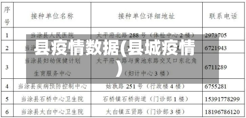 县疫情数据(县城疫情)-第2张图片