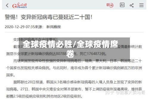 全球疫情必胜/全球疫情席卷