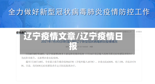 辽宁疫情文章/辽宁疫情日报-第3张图片