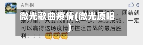 微光歌曲疫情(微光原唱)