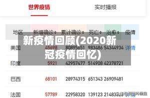 新疫情回顾(2020新冠疫情回忆)-第3张图片