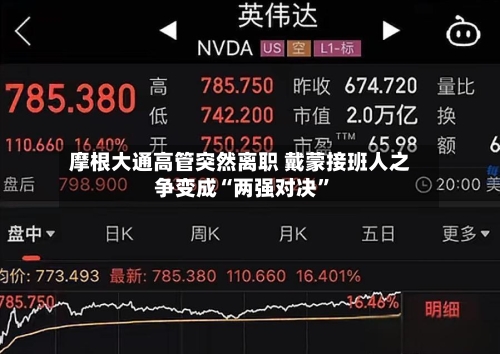 摩根大通高管突然离职 戴蒙接班人之争变成“两强对决”