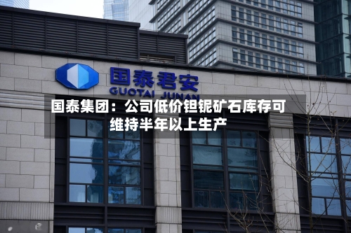 国泰集团：公司低价钽铌矿石库存可维持半年以上生产