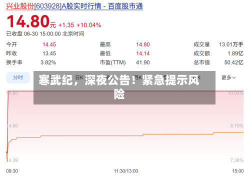 寒武纪，深夜公告！紧急提示风险-第2张图片