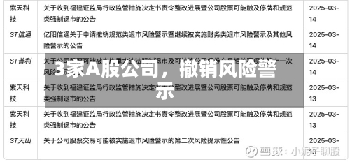 3家A股公司，撤销风险警示-第2张图片