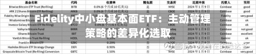 Fidelity中小盘基本面ETF：主动管理策略的差异化选取-第2张图片