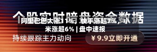 阿里巴巴大涨11%，快手涨超7%	，小米涨超6% | 盘中速报-第2张图片