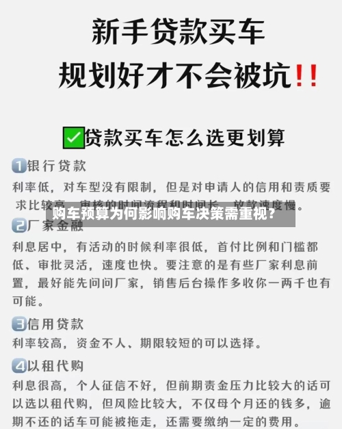 购车预算为何影响购车决策需重视？