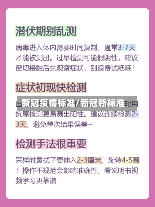 新冠疫情标准/新冠新标准