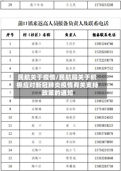 民航关于疫情/民航局关于积极应对新冠肺炎疫情有关支持政策的通知