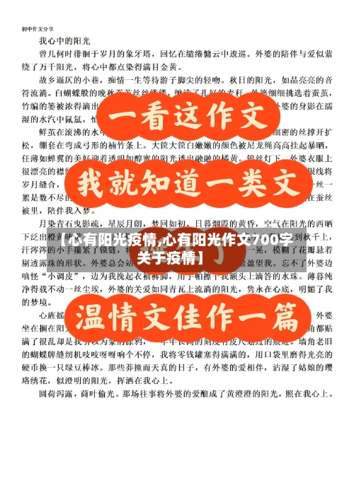 【心有阳光疫情,心有阳光作文700字关于疫情】-第3张图片