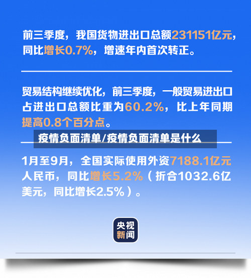 疫情负面清单/疫情负面清单是什么-第3张图片