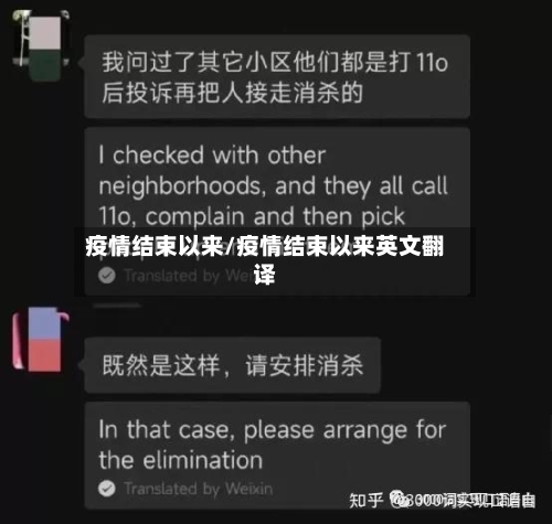 疫情结束以来/疫情结束以来英文翻译