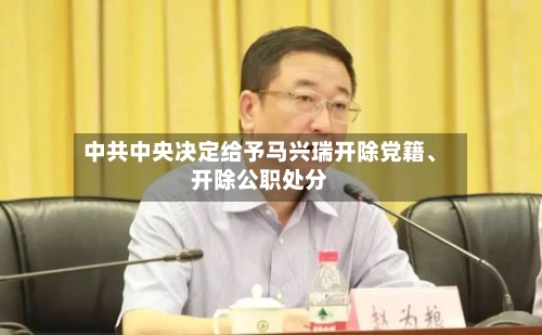 中共中央决定给予马兴瑞开除党籍	、开除公职处分-第3张图片