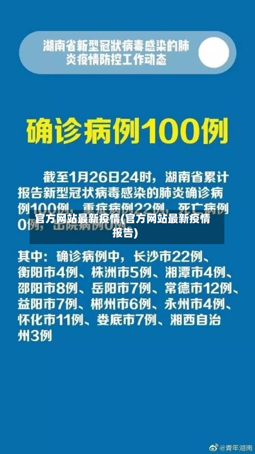 官方网站最新疫情(官方网站最新疫情报告)